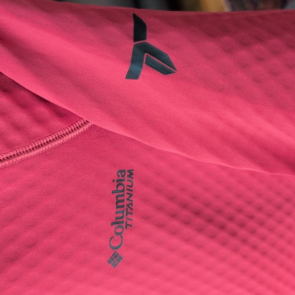 Columbia Crystal Leaf Omni-Heat Helix full-zip jacket, Red/Salmon, Ladies Medium - Picture 6 of 9